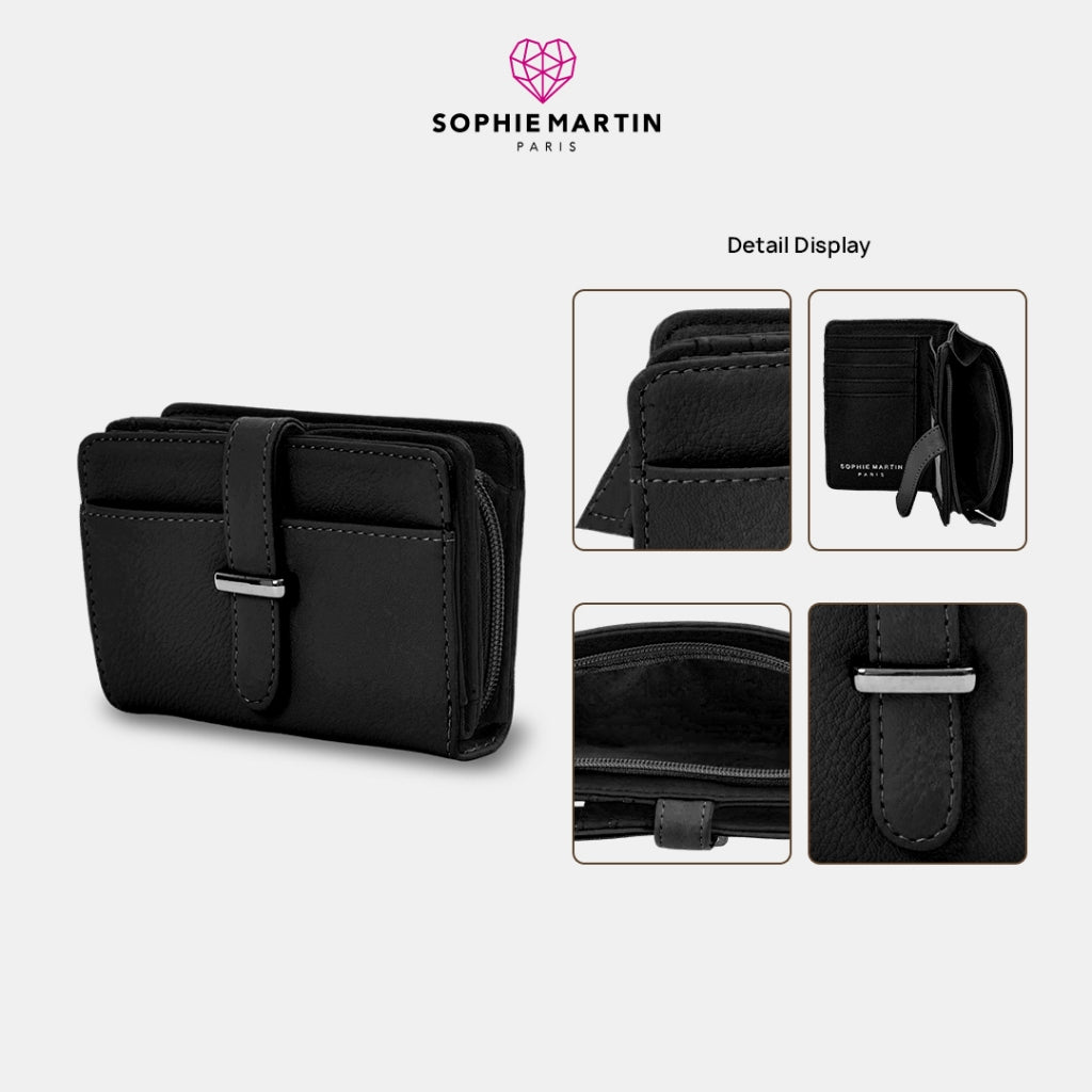 Sophie Martin Dompet Wanita Vallerie Black Wallet