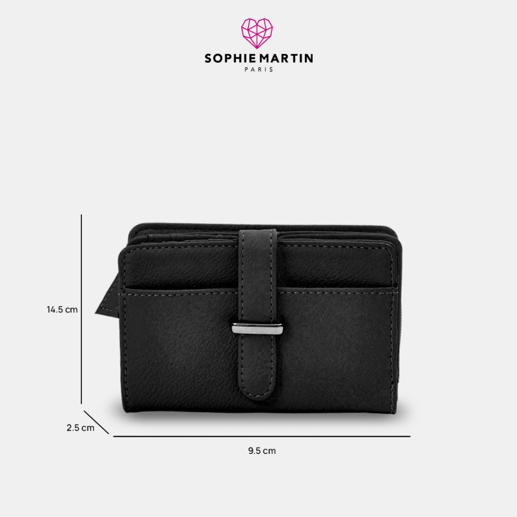 Sophie Martin Dompet Wanita Vallerie Black Wallet